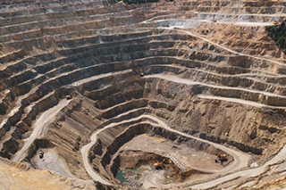 A picture of mining ground look like from above