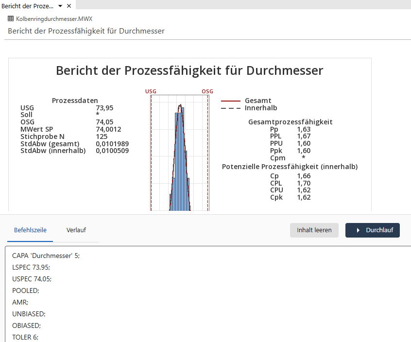 Befehlszeile und Verlauf