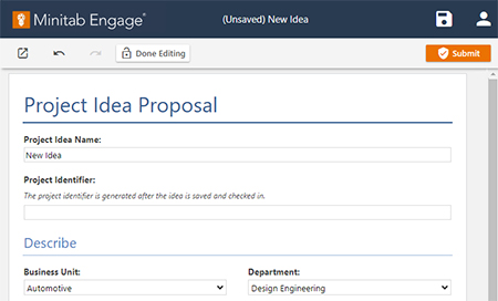Bild des Zuverlässigkeitsmoduls von Minitab