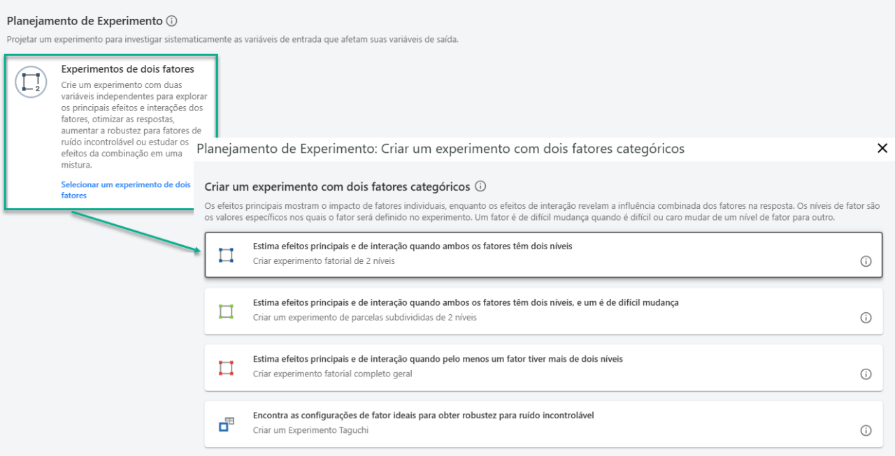 Diálogo de planejamentos rápidos
